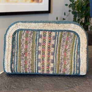 Sezane raffia Woven Clutch